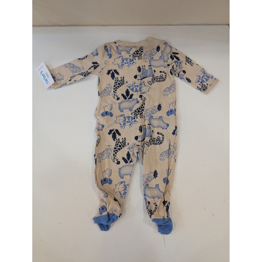 Carters Baby Boys Sleep N Play 6M Cott Beautiful Blue Animals‎ One Piece - Picture 4 of 4